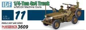 IDF 1/4-Ton 4x4 Truck w/MG34 in scale 1-35
