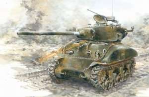 Tank Sherman M4A1(76)W in scale 1-35