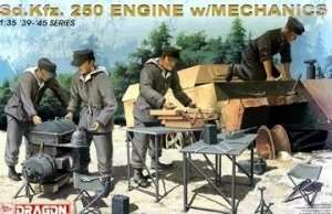 Sd.Kfz.250 Engine w/Mechanics in scale 1-35 Dragon 6112