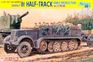 Sd.Kfz.7 8t Half-track with Crew in scale 1-35