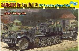 Sd.Kfz. 10/4 fur 2cm FlaK 30 1940 Producion w/Ammo Trailer 1:35