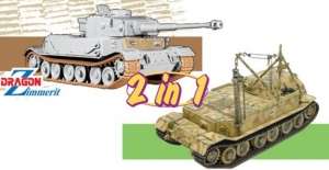 Panzerkampfwagen VI (P) / Bergepanzer Tiger (P) model Dragon 2in1