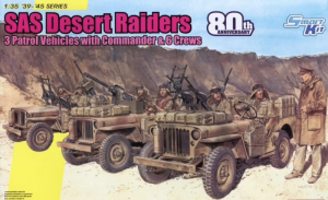 SAS Desert Raiders 3 Patrol Vehicles model Dragon 6931 in 1-35