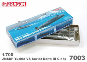 JMSDF Yushio vs Soviet Delta III model Dragon 7003 in 1-700