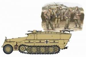 Dragon 7364 LAH Panzergrenadiers + Sd.Kfz.251/7 Ausf.D, Ardennes 1944