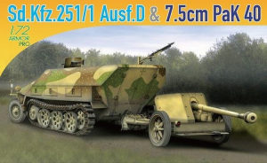 Dragon 7369 Sd.Kfz.251 Ausf.D and 7.5cm PaK 40 model 1-72