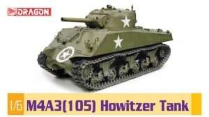 M4A3(105) Howitzer Tank in scale 1:6