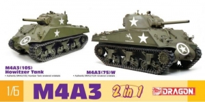 M4A3 105mm Howitzer Tank / M4A3(75)W 2in1 model Dragon 75055
