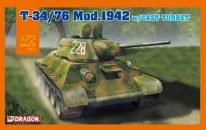 T-34/76 Mod.1942 with Cast Turret model Dragon 7601 in 1-72