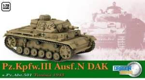 Pz.Kpfw.III Ausf.N DAK s.Pz.Abt.501 Tunisia 1943 - ready model 1-72
