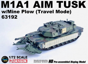 Dragon Armor 63192 M1A1 AIM Abrams w/Mine Plow (Travel Mode) 1/72