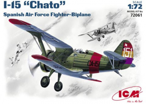 Model ICM 72061 Polikarpov I-15 Chato Spanish Republican Air Force fighter-biplane