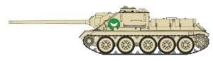 Egyptian Army tank destroyer SU-100 in scale 1-35