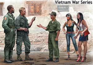Model Master Box 35185 Somewhere in Saigon, Vietnam War Series