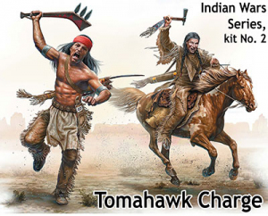 Model Master Box 35192 Indian Wars Series, kit No. 2. Tomahawk Charge 