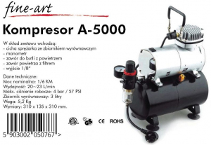 Fine Art A5000 Compressor with 3l Tank