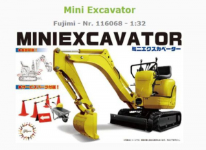 Mini Excavator Kubota K008 model Fujimi 116068 in 1-32