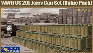 Gecko Models 35GM0036 WWII US 20L Jerry Can Set (Value Pack) 1/35