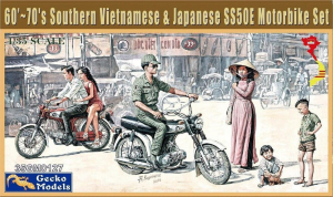 Gecko Models 35GM0127 60-70's Southern Vietnamese & Japanese SS50E Motorbike Set 1/35