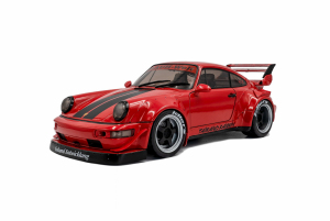 Die Cast Porsche 911 (964) RWB Body Kit Coupe Taikano Kaishin Red / Black 2024 1/18 - Solido 1807514
