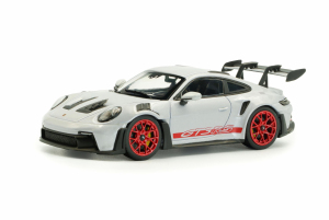 Die Cast Porsche 911 (992) GT3 RS Ice Grey Metallic w/Pyro Red 2023 1/43 - Solido 4314802