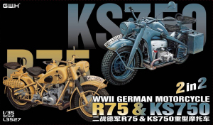 Great Wall Hobby L3527 German Motorcycle R75 & KS750 2in2 1/35