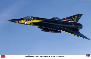 Hasegawa 07565 SAAB J35 O Draken Austrian Black Special 1/48