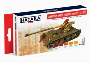 Corrosion and Rust Weathering Effect Paint Set Hataka AS26 6x17ml