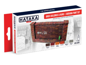 Brick Building and Ruins Diorama Paint Set Hataka AS45 6x17ml