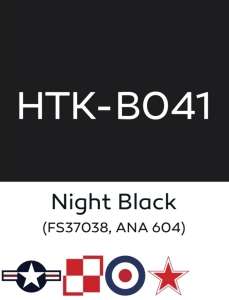 Hataka B041 Night black - acrylic paint 10ml