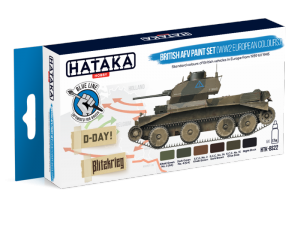 British AFV WW2 European Colours Paint Set Hataka BS22 6x17ml