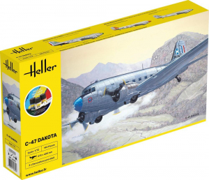 Heller 35372 Douglas C-47 Dakota z farbami i klejem 1/72