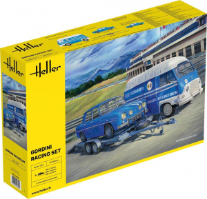 Heller 50328 Gordini Racing Set (Renault R8 Gordini & Renault Estafette & Transport Trailer) 1/24