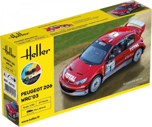 Heller 56113 Peugeot 206 WRC 2003 z farbami i klejem 1/43