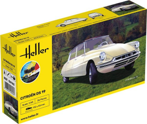 Heller 56162 Zestaw z farbami samochód Citroen DS 19 model 1-43