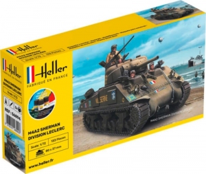 M4A2 Sherman Division Leclerc model set Heller 56894 in 1-72 