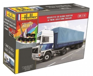 Heller 57703 Ciężarówka Volvo F12-20 Globetrotter z farbami i klejem