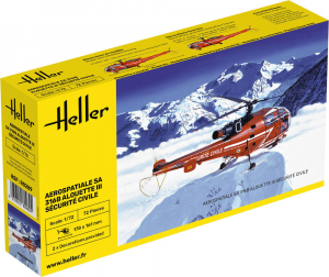 Heller 80289 Aerospatiale SA 316B Alouette III Securite Civile 1/72