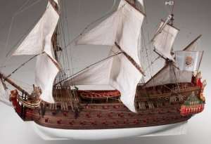 Hiszpański galeon Nuestra Senora - drewniany model w skali 1-50 