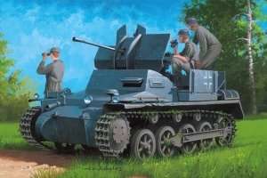 Flakpanzer IA w/Ammo. Trailer in scale 1-35 Hobby Boss 80147