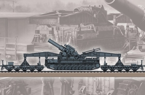 Karl-Gerat 040/041 on Railway Transport Carrier Hobby Boss 82961 