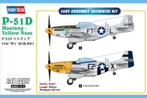 P-51D Mustang Yellow Nose model Hobby Boss 85808 in 1-48