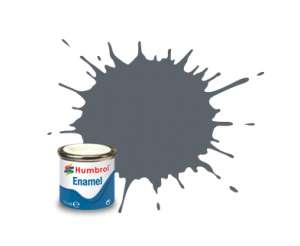Dark Admiralty Grey Gloss - enamel paint 14ml Humbrol 005