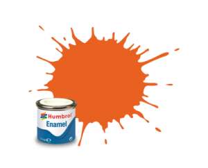Orange Gloss - enamel paint 14ml Humbrol 018