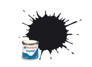 Black gloss - enamel paint 14ml Humbrol 021