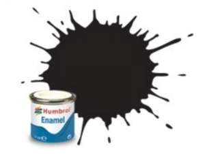 Black Matt - enamel paint 14ml Humbrol 033
