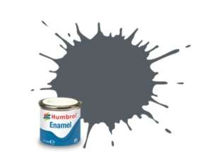 US Dark Grey Satin - enamel paint 14ml Humbrol 125
