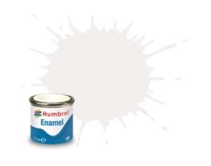 White Satin - enamel paint 14ml Humbrol 130