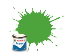 Fluorescent Signal Green Gloss - enamel paint 14ml Humbrol 208