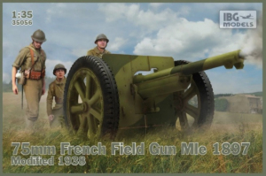 75mm French Field Gun Ale 1897 model 35056 in 1-35